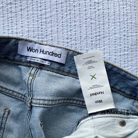 Won Hundred Blue Distressed Pearl Jeans - Picture 5 of 8